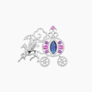 Cinderella Pumpkin carriage brooch pin